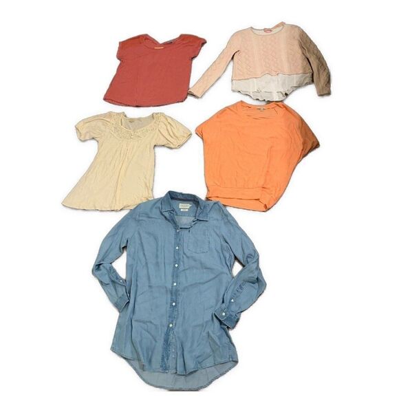 anthropologie Wholesale Bordeaux Ella Moss Jacobs Tops Sweater Designer Lot 5 #1 - Picture 1 of 4